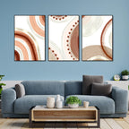 Modern Abstract Pattern Floating Canvas Wall Painting Set of Three - Decor Mantra 