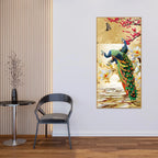 Pair of Peacock Canvas Wall Painting - Decor Mantra 