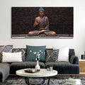 Lord Buddha Meditating Statue Canvas Wall Painting - Harshita Craft
