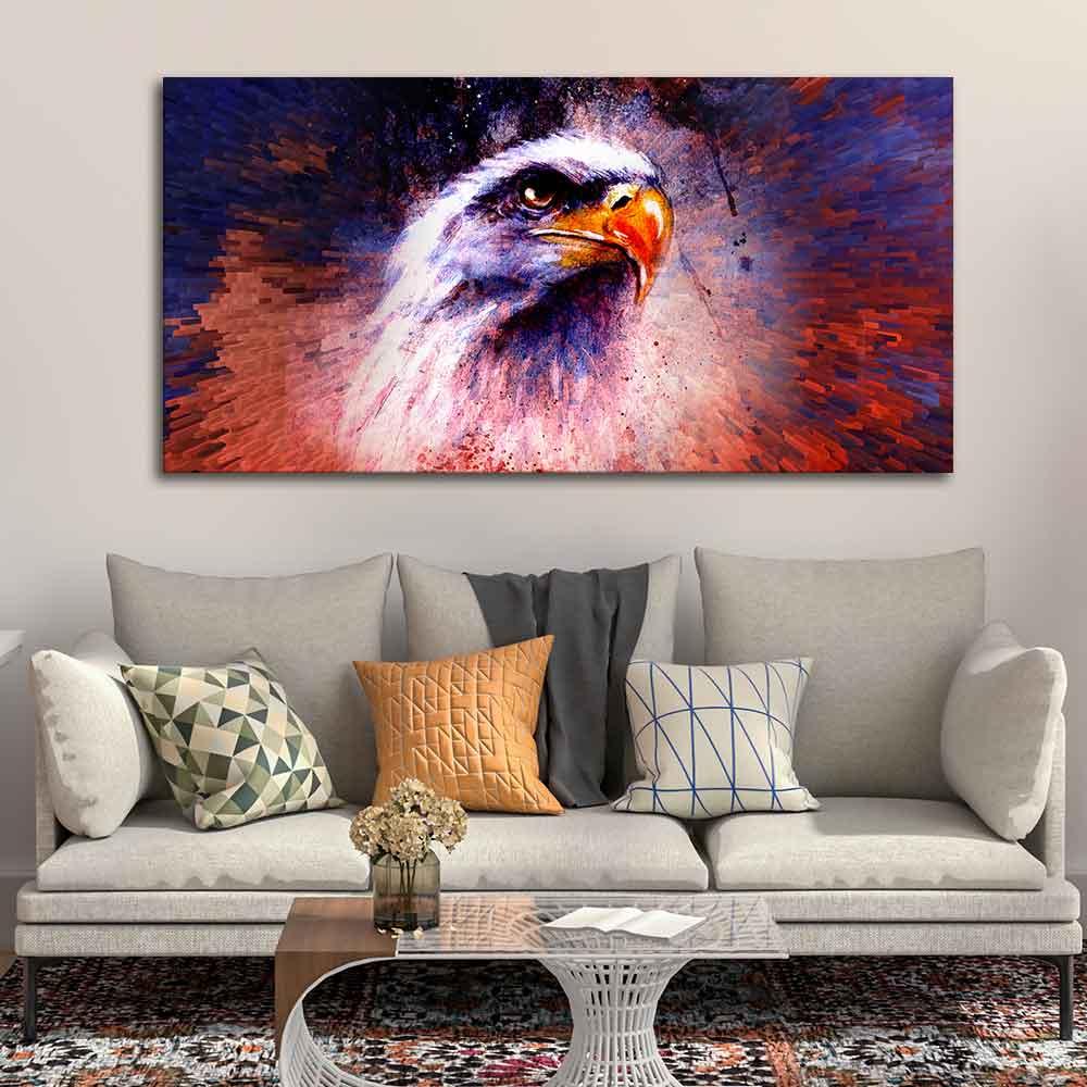 Eagle Abstract Art Canvas Wall Painting - Decor Mantra 