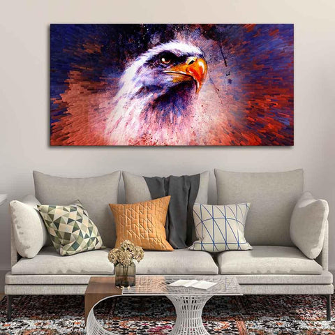 Eagle Abstract Art Canvas Wall Painting - Decor Mantra 