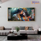 Divine Luster Painting of Radha Krishna Acrylic Painting Decor Mantra