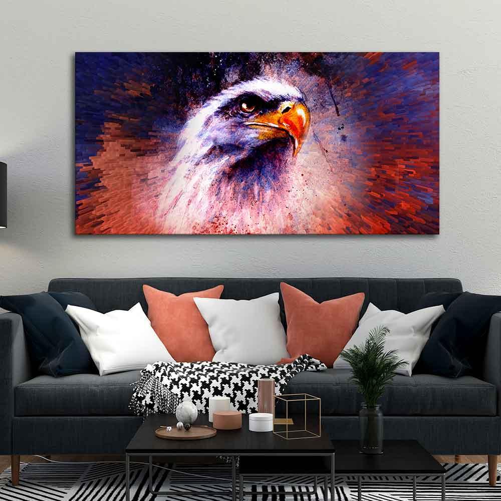 Eagle Abstract Art Canvas Wall Painting - Decor Mantra 