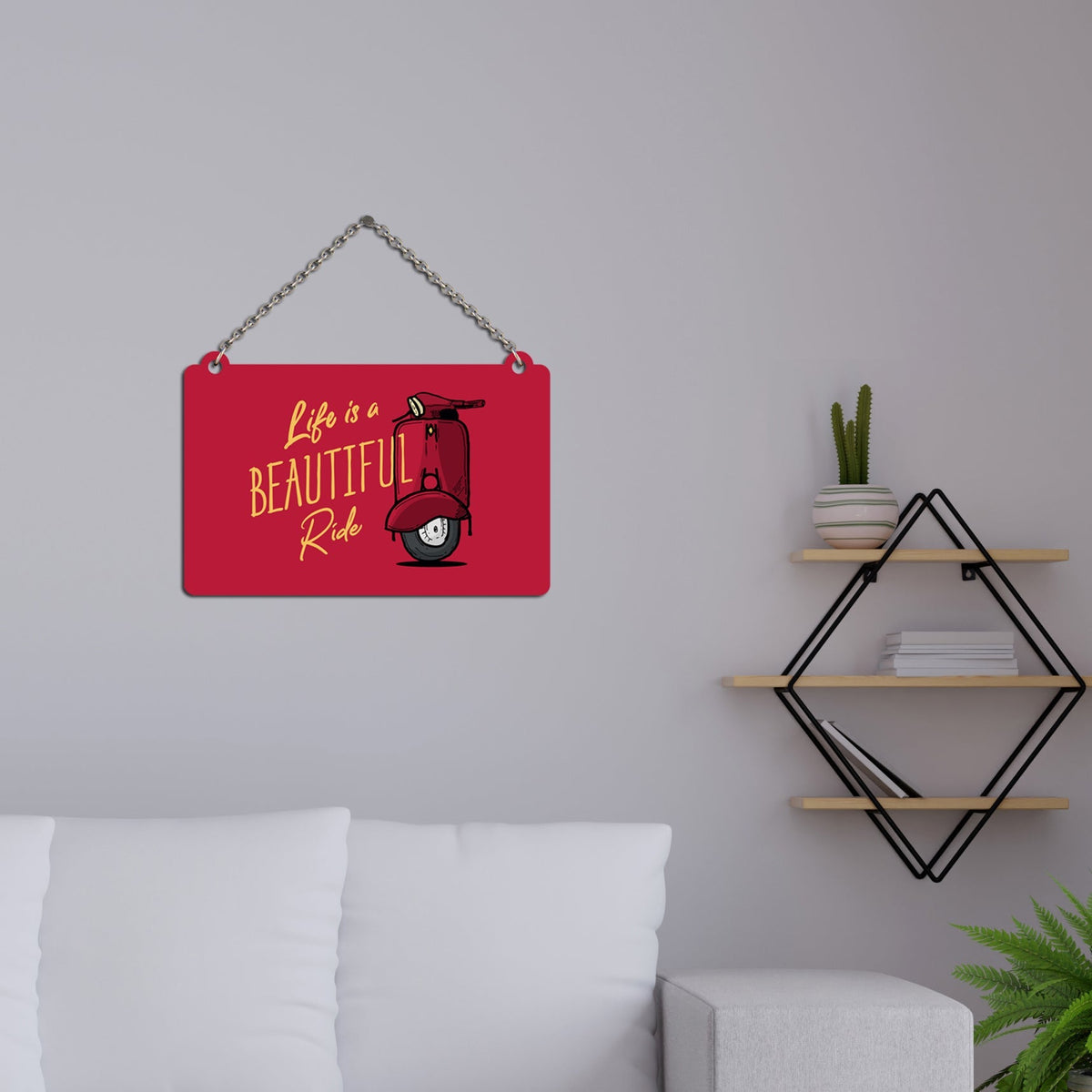 Beatiful Ride Quote Wooden Wall Hanger for Home|Office|Living Room