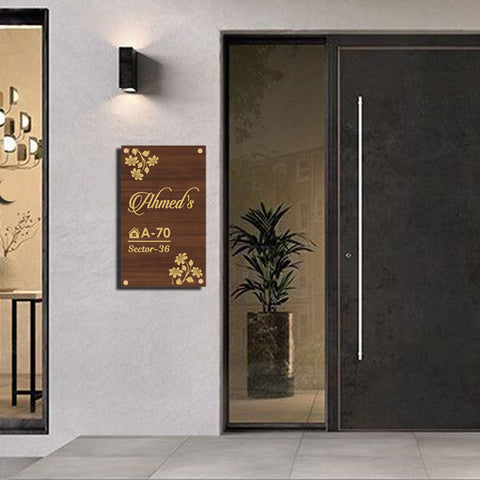 Elegant Acrylic Nameplate with Custom Design