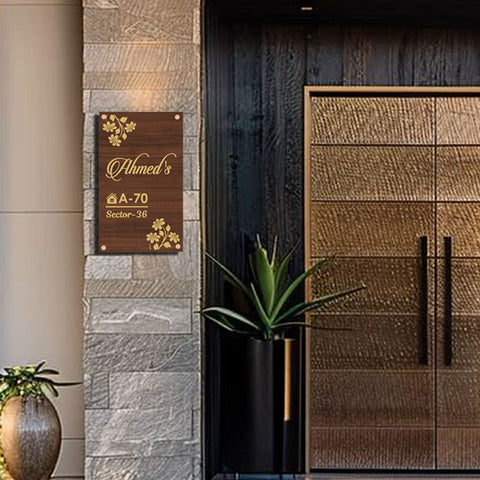 Elegant Acrylic Nameplate with Custom Design