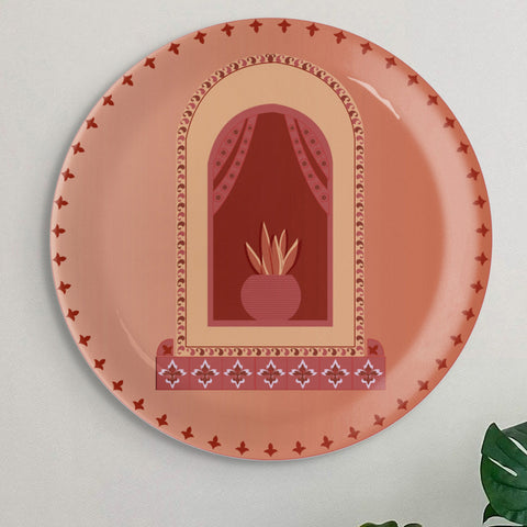 Vibrant Bohemian Art for Spaces collage porcelain plate Set of 4