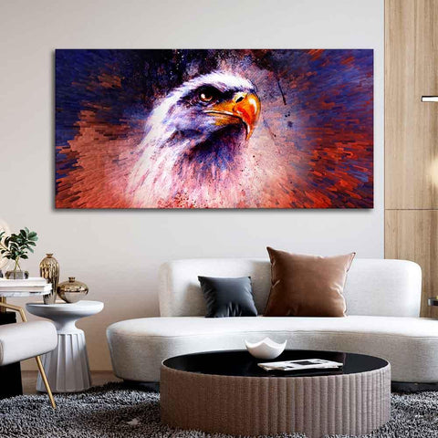 Eagle Abstract Art Canvas Wall Painting - Decor Mantra 