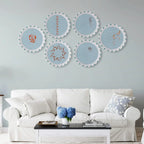 Sea-Inspired symmetry fish Abstract Art Collection Porcelain Wall Plate - Harshita Craft