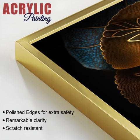 Beautiful Plant Acrylic Floating Wall Painting Set of 2 - Decor Mantra 