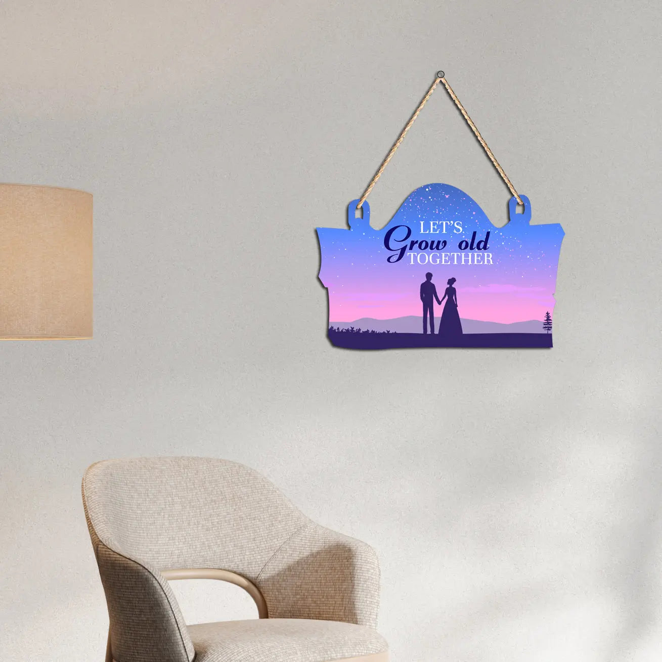 Couple in Love Wooden Wall Hanger for Home Decor | Office | Gifts | Bedroom | Wall Art for Living Room | Decoration Wall Hanging Items | Modren Art | Quotes - Harshita Craft
