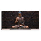 Lord Buddha Meditating Statue Canvas Wall Painting - Harshita Craft