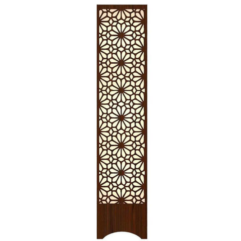 Pillar Shape Floor Lamp With Flower Pattern Design For Living Room, Bedroom - Decor Mantra 