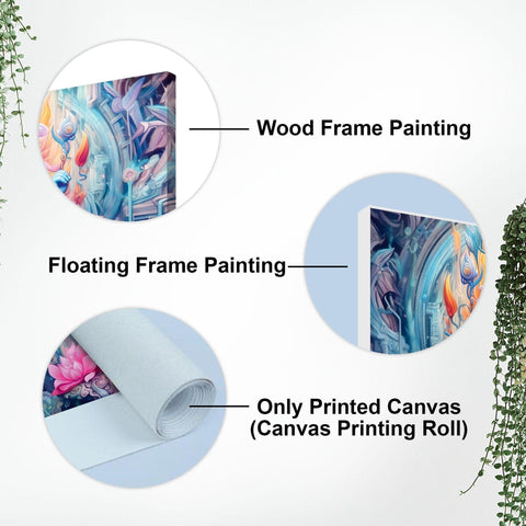 Lord Ganesh Decoative Artistic Canvas Wall Painiting - Decor Mantra 