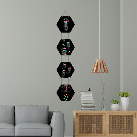 Jellyfish Wooden Wall Hanger for Home|Office|Living Room|Gift