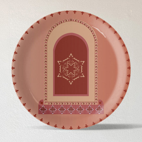 Vibrant Bohemian Art for Spaces collage porcelain plate Set of 4