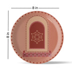 Vibrant Bohemian Art for Spaces window inscribed porcelain plate - Harshita Craft