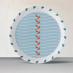 Sea-Inspired symmetry fish Abstract Art Collection Porcelain Wall Plate - Harshita Craft