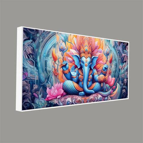 Lord Ganesh Decoative Artistic Canvas Wall Painiting - Decor Mantra 