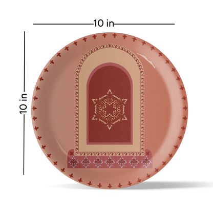 Vibrant Bohemian Art for Spaces window inscribed porcelain plate