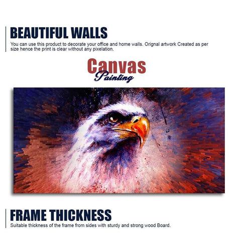 Eagle Abstract Art Canvas Wall Painting - Decor Mantra 