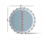 Sea-Inspired symmetry fish Abstract Art Collection Porcelain Wall Plate - Harshita Craft