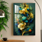 Shades of Green & Yellow Acrylic Wall Art DECORMANTRA