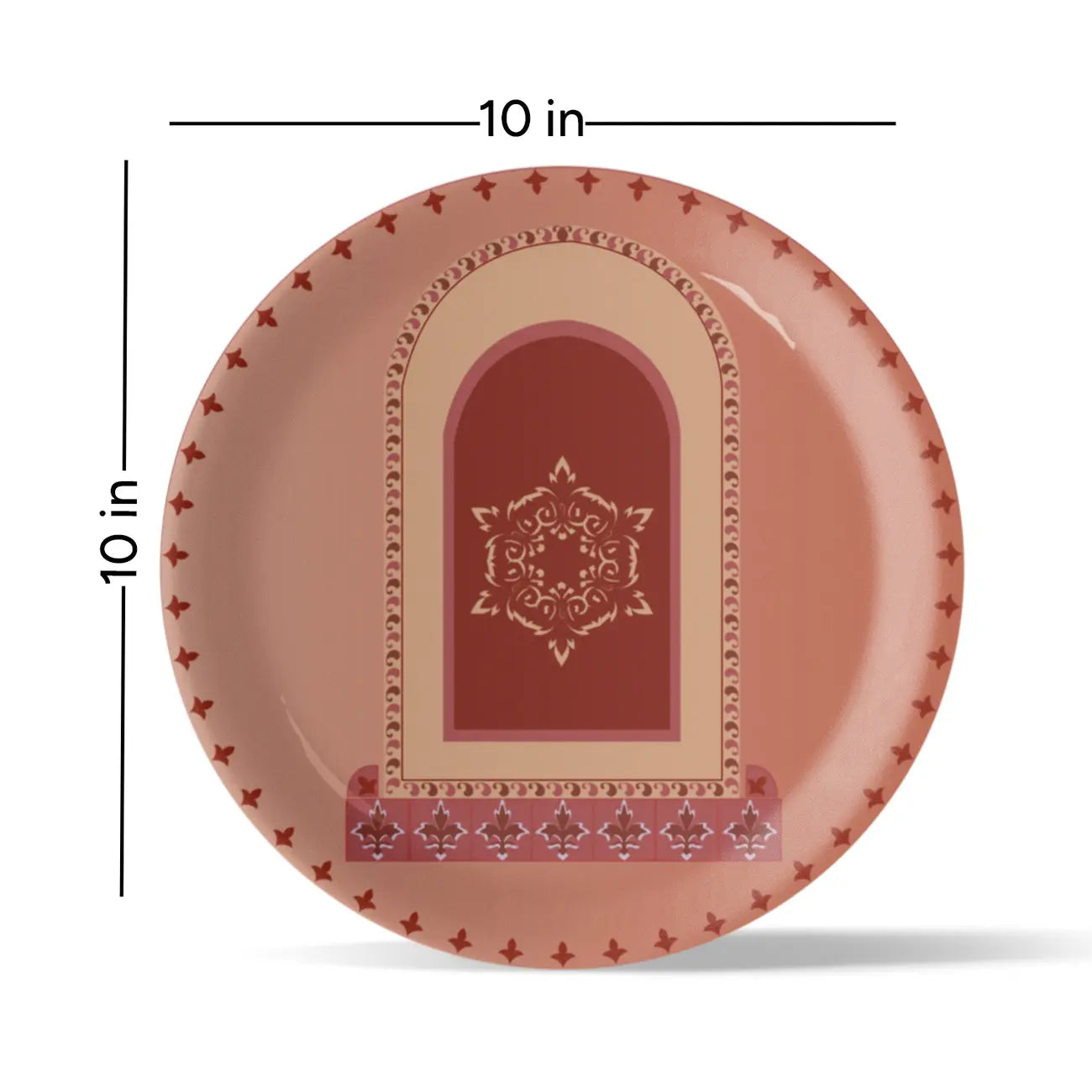 Vibrant Bohemian Art for Spaces window inscribed porcelain plate - Harshita Craft