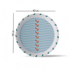 Sea-Inspired symmetry fish Abstract Art Collection Porcelain Wall Plate - Harshita Craft