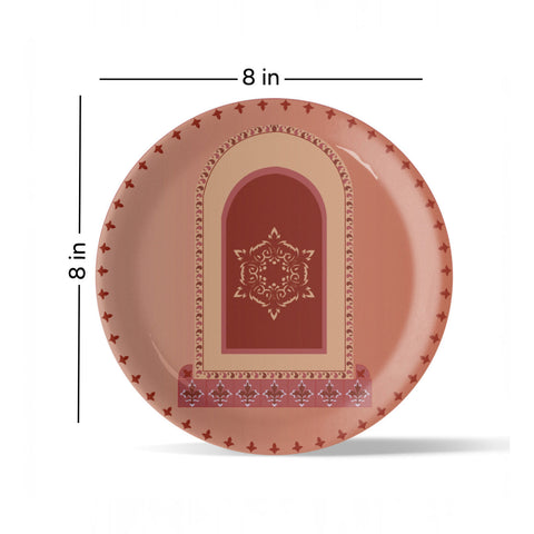 Vibrant Bohemian Art for Spaces collage porcelain plate Set of 4