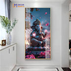 lord ganesha painting Acrylic Vertical Wall Art DECORMANTRA