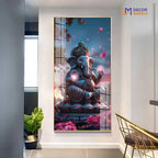 lord ganesha painting Acrylic Vertical Wall Art DECORMANTRA