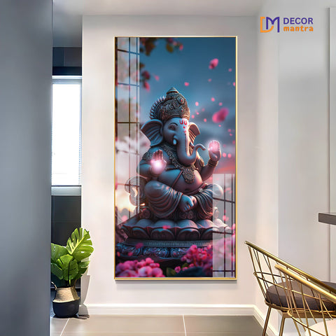 lord ganesha painting Acrylic Vertical Wall Art