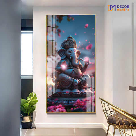 lord ganesha painting Acrylic Vertical Wall Art