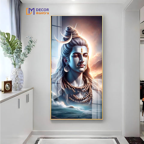 Lord Shiv Acrylic Vertical Wall Art