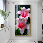 Flower Acrylic painting With Frame DECORMANTRA