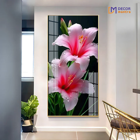 Flower Acrylic painting With Frame