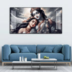 Radha Krishna Horizontal Acrylic Premium Wall Decor DECORMANTRA