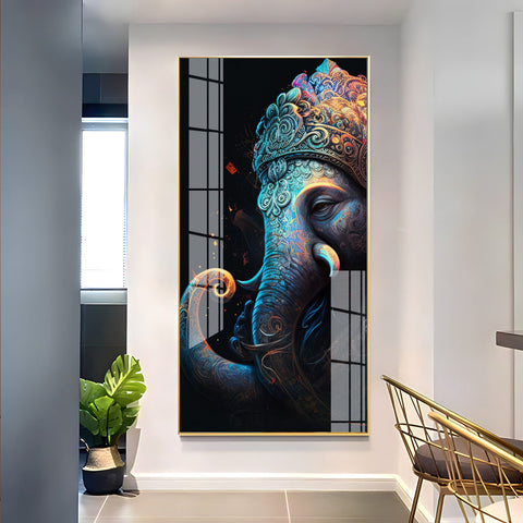 Shree Ganesh Vertical Acrylic Premium Wall Decor