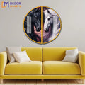Yin and Yang: The Spirit of Horses Acrylic Premium Painting DECORMANTRA