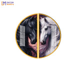 Yin and Yang: The Spirit of Horses Acrylic Premium Painting DECORMANTRA