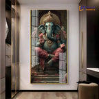 The Power of Ganesha Horizontal Acrylic Premium Painting DECORMANTRA