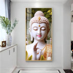 The Buddha Vertical Acrylic Premium Wall Decor DECORMANTRA