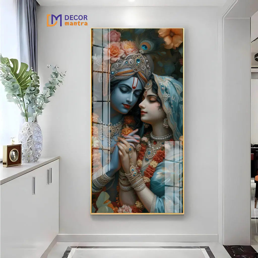 Radhe Krishna Horizontal Acrylic Premium Painting DECORMANTRA
