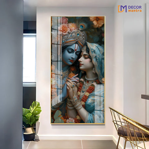 Radhe Krishna Horizontal Acrylic Premium Painting