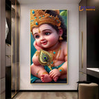 Omdecor Bal Gopal Horizontal Acrylic Premium Painting DECORMANTRA