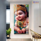 Omdecor Bal Gopal Horizontal Acrylic Premium Painting DECORMANTRA