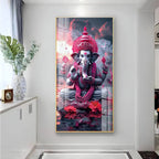 Lord Ganesh Vertical Acrylic Premium Wall Decor DECORMANTRA