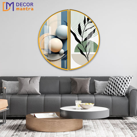 soulful Geometrical Set of 2 Acrylic Premium Painting