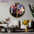 Majestic Flowers Acrylic Wall Painting DECORMANTRA